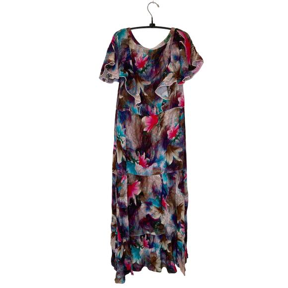 Soft Surroundings Italian Dreams Colorful Maxi Dress V-Neck EUC Sz S Boho Summer - Picture 6 of 13